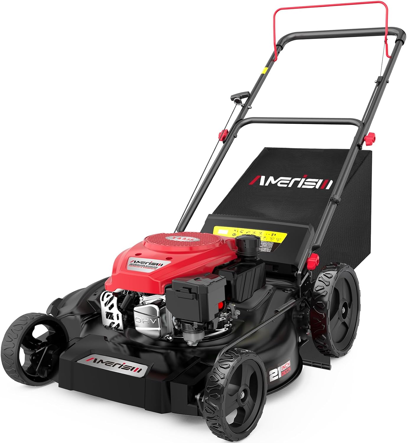AMERISUN Gas Lawn Mower, 21' with 144cc 4-Cycle OHV Engine 3-in-1 Walk-Behind Push Lawn Mower (AV8621P1)