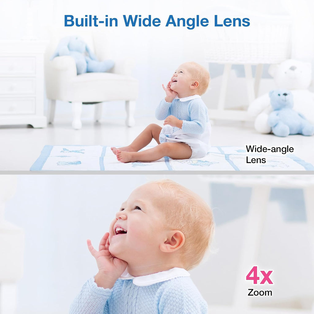 VTech VM901 Smart WiFi Baby Monitor – 1080p Camera, 5' HD Screen, Remote Pan Tilt Zoom, Free App, Night Vision, No Subscription