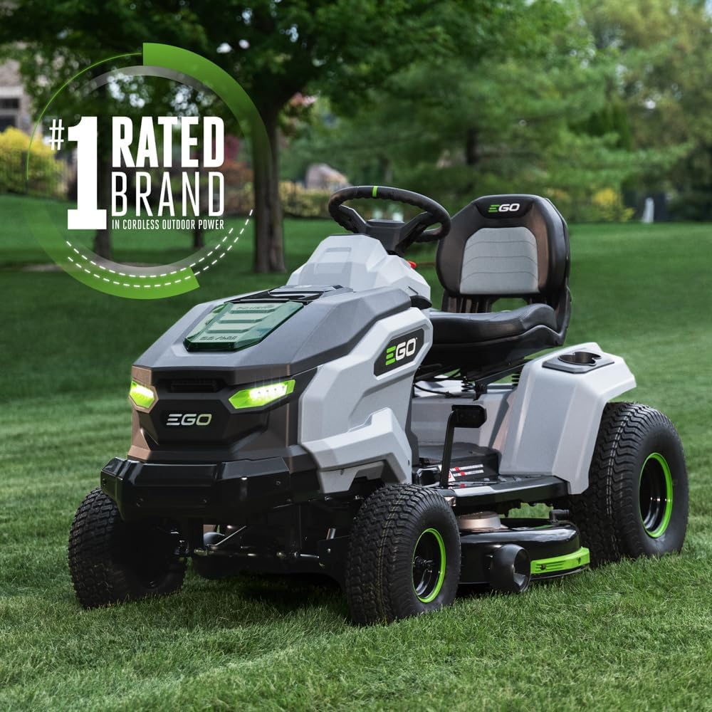 EGO Power+ Electric Riding Lawn Mower, 42' Deck Cordless Tractor, Includes (6) 56V 6.0Ah Batteries and Charger - TR4204