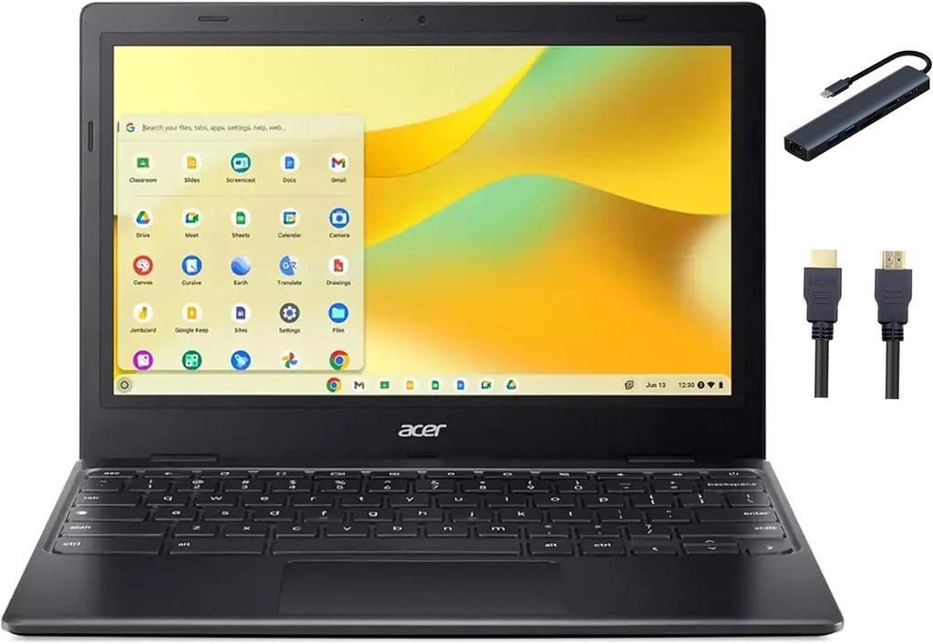 acer Chromebook 311 11.6 inch HD Business Laptop, Intel Celeron N4500, 1.1GHz, 4GB RAM, 64GB eMMC, Chrome OS, Webcam, Intel UHD Graphics, Star Black with TGY Accessories