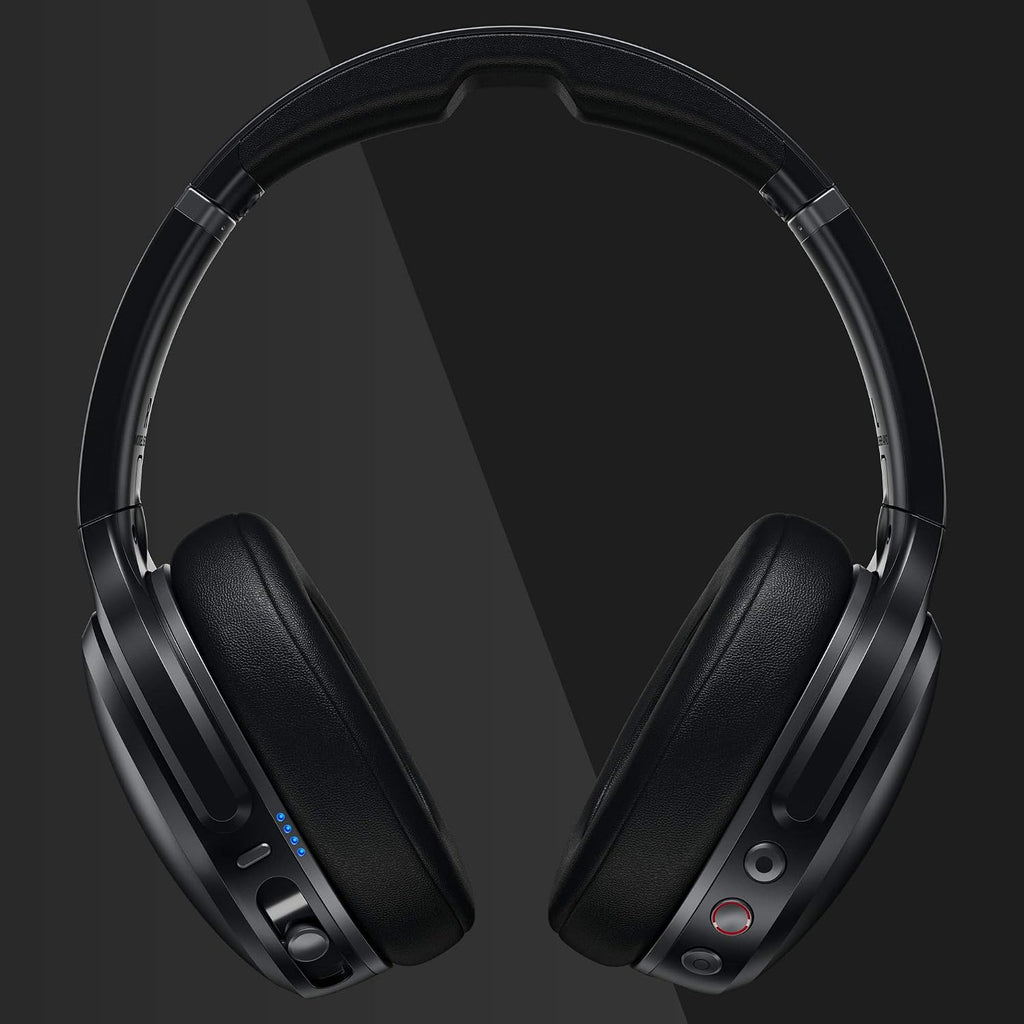 Skullcandy Crusher ANC Over-Ear Noise Canceling Wireless Headphones with Sensory Bass, 24 Hr Battery, Microphone, Works with Bluetooth Devices - Black