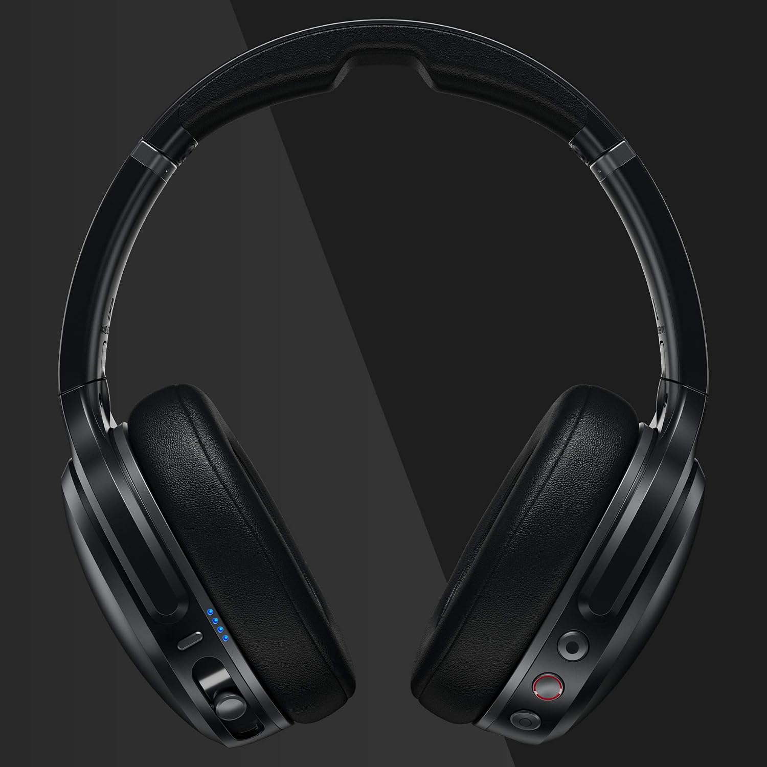 Skullcandy Crusher ANC Over-Ear Noise Canceling Wireless Headphones with Sensory Bass, 24 Hr Battery, Microphone, Works with Bluetooth Devices - Black