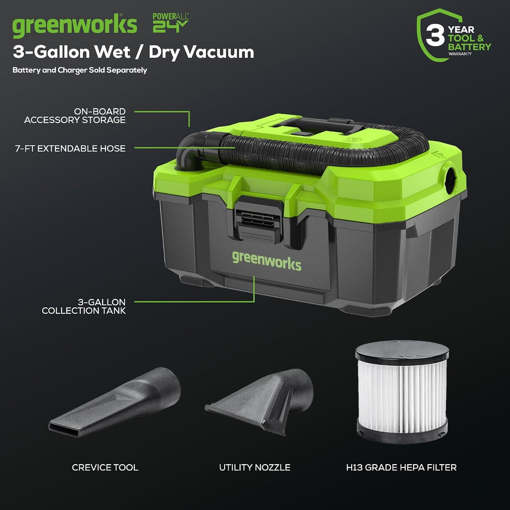 Greenworks 48V (24V x 2) Lawn Mower Combo Kit with 20' Steel Deck, 12' String Trimmer, 320 CFM Blower, Wet/Dry Shop Vacuum – All-in-One Cordless Combo: Ideal for Home Yard Work & Indoor Cleaning