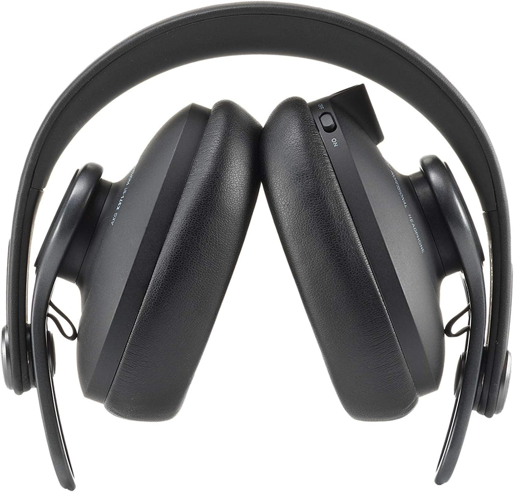 AKG Pro Audio K371BT Bluetooth Wireless Over-Ear, Closed-Back, Portable, Foldable Studio Headphones. 50mm Drivers. Astounding Frequency Response - 5 Hz to 40 kHz. Black