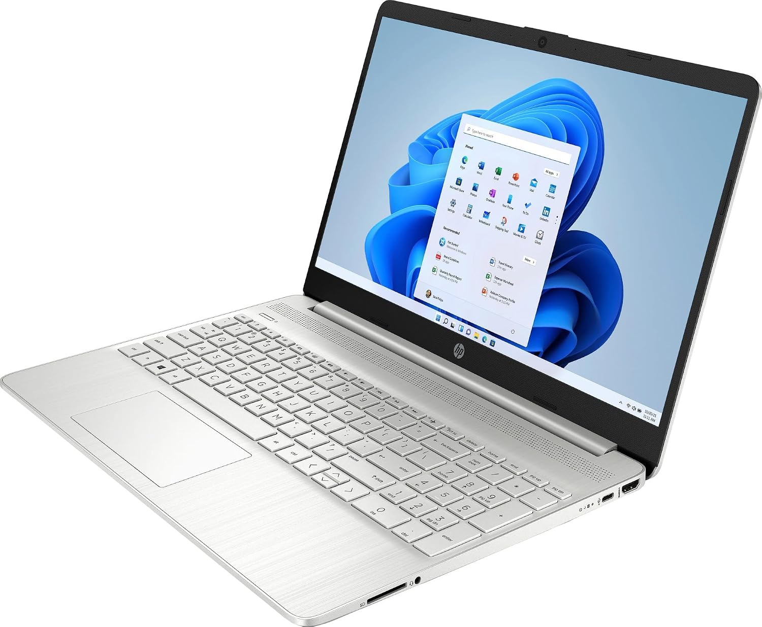 HP 15 Slim Laptop in Galactic Silver Intel i3-1115G4 up to 4.1GHz 8GB RAM 256GB SSD 15.6in Full HD LCD Webcam WiFi HDMI Windows 11 (15-DYS - Renewed)