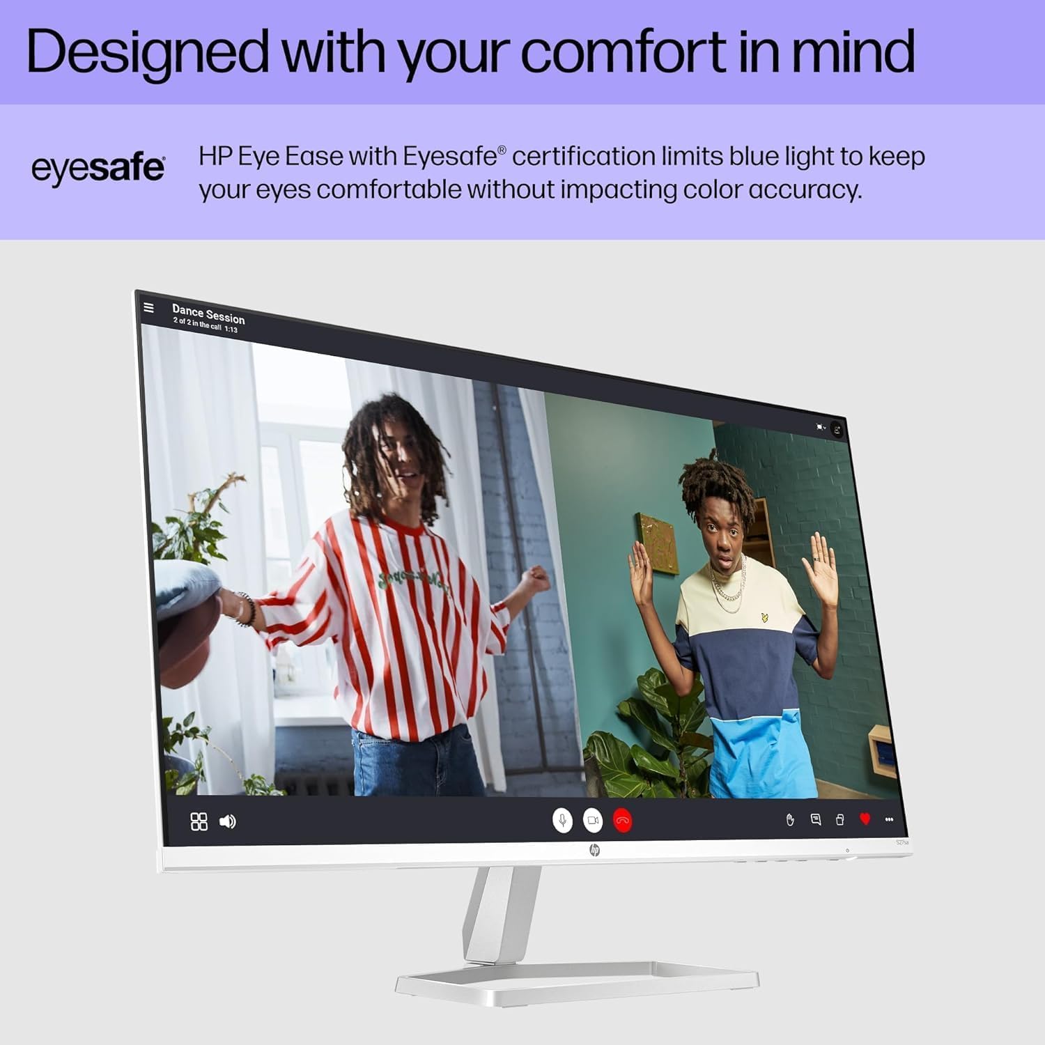 HP Series 5 527sa Monitor w/Speakers 94F48AA#ABA Bundle with Docztorm Dock, 27' Full HD IPS (1920x1080) Display, 2X HDMI, Flicker-Free, Ideal for Home & Business, White/Silver (2025 Latest Model)
