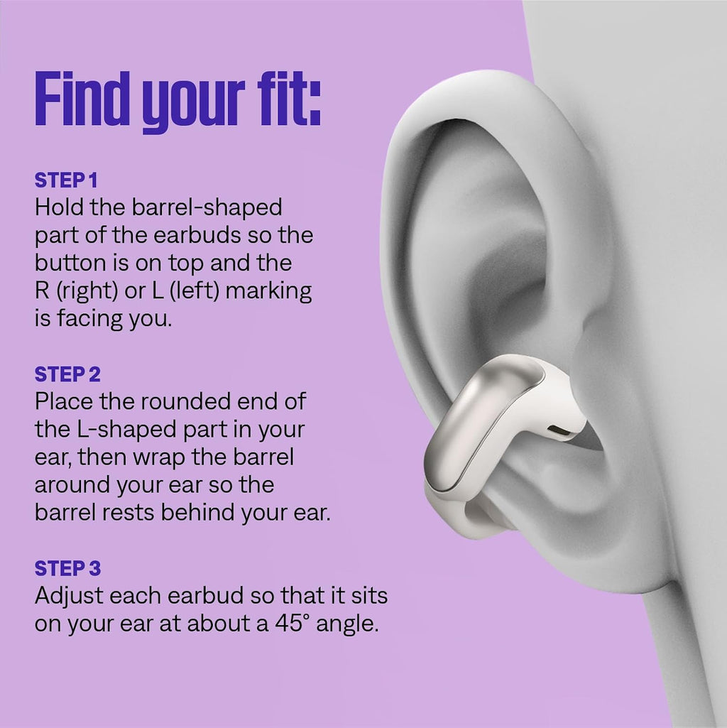 Bose Ultra Open Earbuds - Bluetooth Open Ear Earbuds with OpenAudio for Awareness, Clip-On Design for Comfort, Water Resistant, Up to 48 Hrs of Playtime, Moonstone Blue - Limited Edition Color