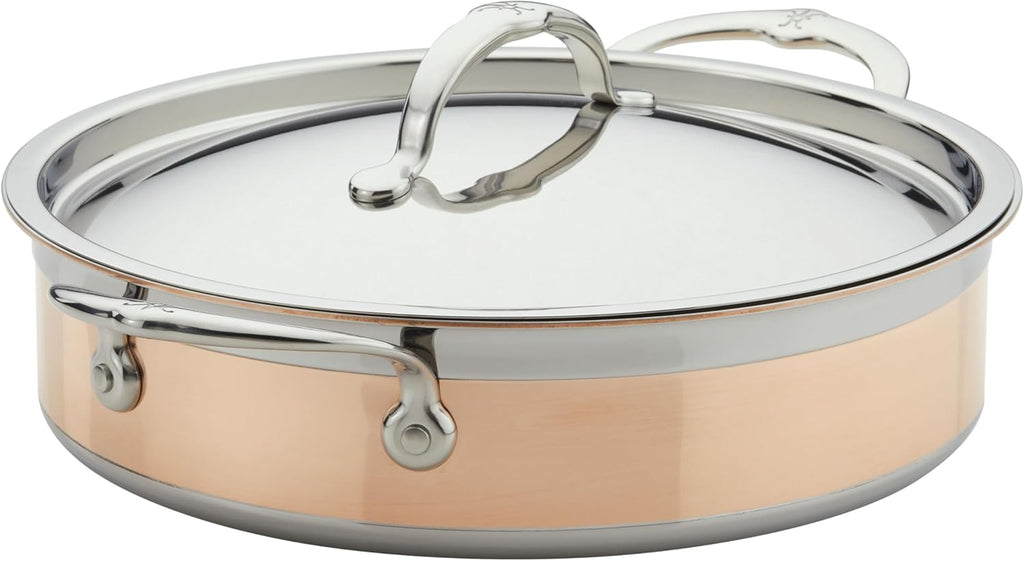 Hestan - CopperBond Collection - 100% Pure Copper Sauteuse, Induction Cooktop Compatible, 3.5 Quart