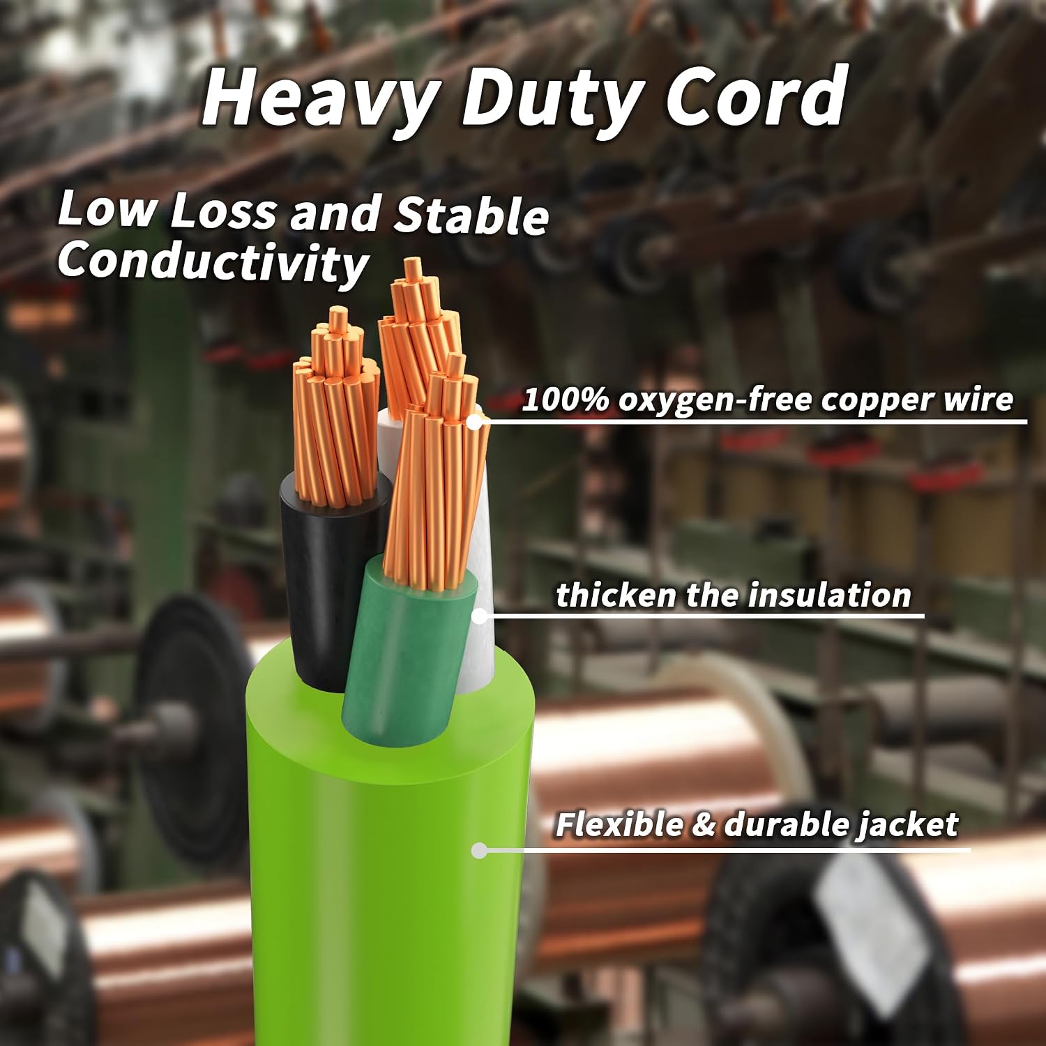 PlugSaf 100 FT 30 Amp RV Extension Cord Outdoor with Grip Handle, 10/3 Gauge Flexible Heavy Duty RV Power Cord Waterproof, NEMA TT-30P to NEMA TT-30R, 10AWG 125V 3750W STW, Green-Black, ETL Listed