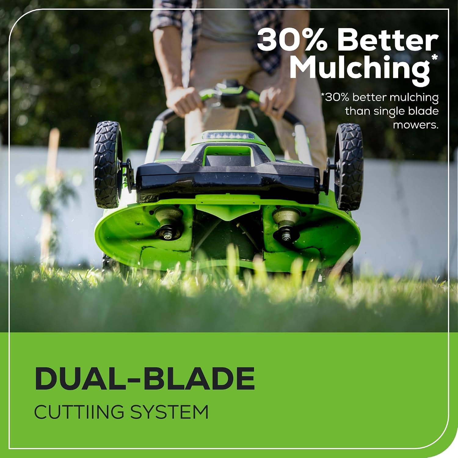 Greenworks 60V 25' Self-Propelled Cordless Lawn Mower – 2 x 4.0Ah Batteries & Fast Charger(75+ Tool Compatibility, 80Min Runtime)