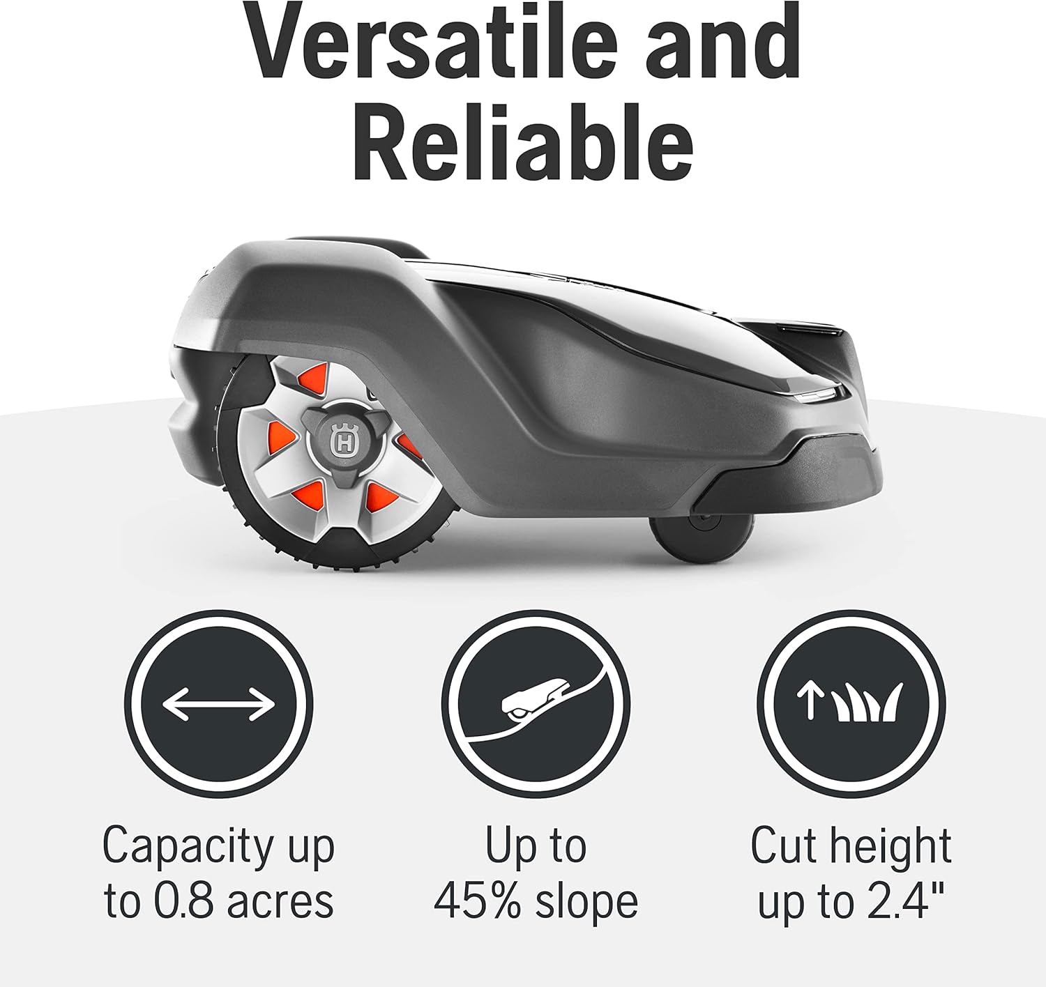 Husqvarna Automower 430X Robotic Lawn Mower with GPS Assisted Navigation, Automatic Lawn Mower with Self Installation and Ultra-Quiet Smart Mowing Tech for Medium to Large Yards (0.8 Acre), 967852845