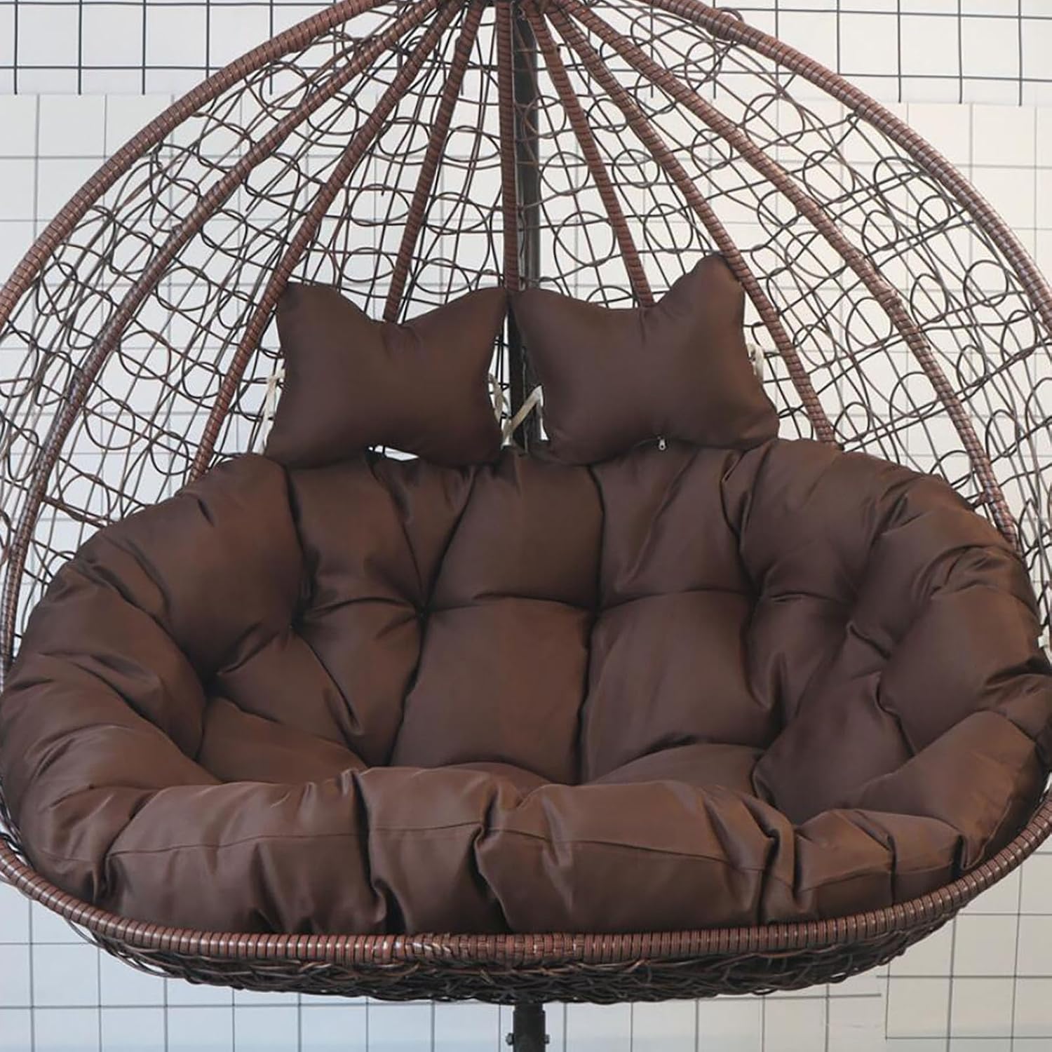 Hanging Basket Cushion Enlarged Thick Cushion Double Swing Sofa Cushion Indoor Rocking Chair Cushion for Furniture Swing Patio,A3