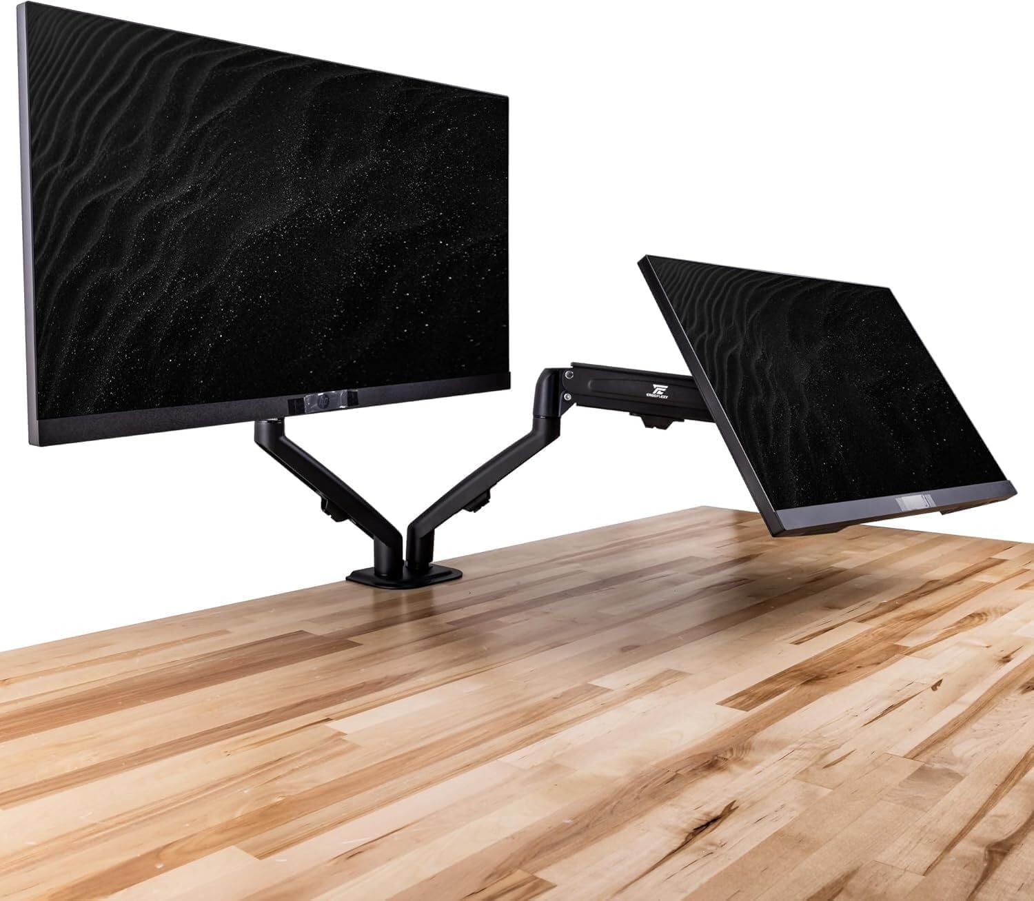acer 27' FHD IPS Monitor w/ 4ms Response Time, Anti Glare, VESA Mount (100mm), HDMI, VGA & Black Color 2 Pack with Dockztorm Hub & ErgoFlexy Dual Monitor Mount