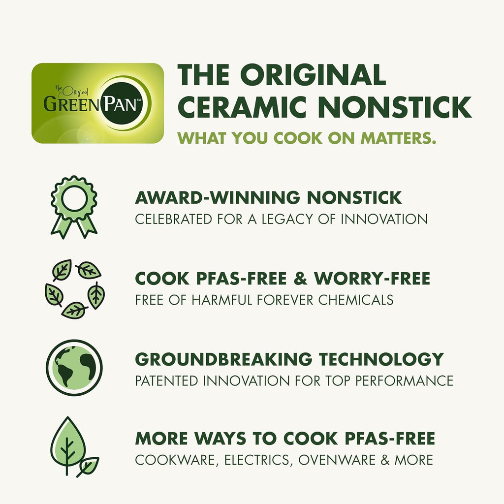 GreenPan Hybrid 9.5' & 11' Nonstick Stainless Steel Frying Pan Set, APEX Tri-Ply Thermobond PFAS-Free Ceramic Skillets, Induction & All Cooktop Compatible, Oven Temp to 850°F, Dishwasher Safe, Silver