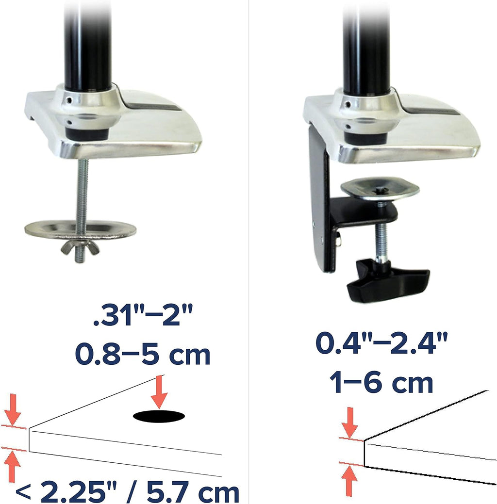 Ergotron – LX Monitor Arm, Single Monitor Desk Mount – fits Flat Curved Ultrawide Computer Monitors up to 34 Inches, 7 to 25 lbs, VESA 75x75mm or 100x100mm – Polished Aluminum