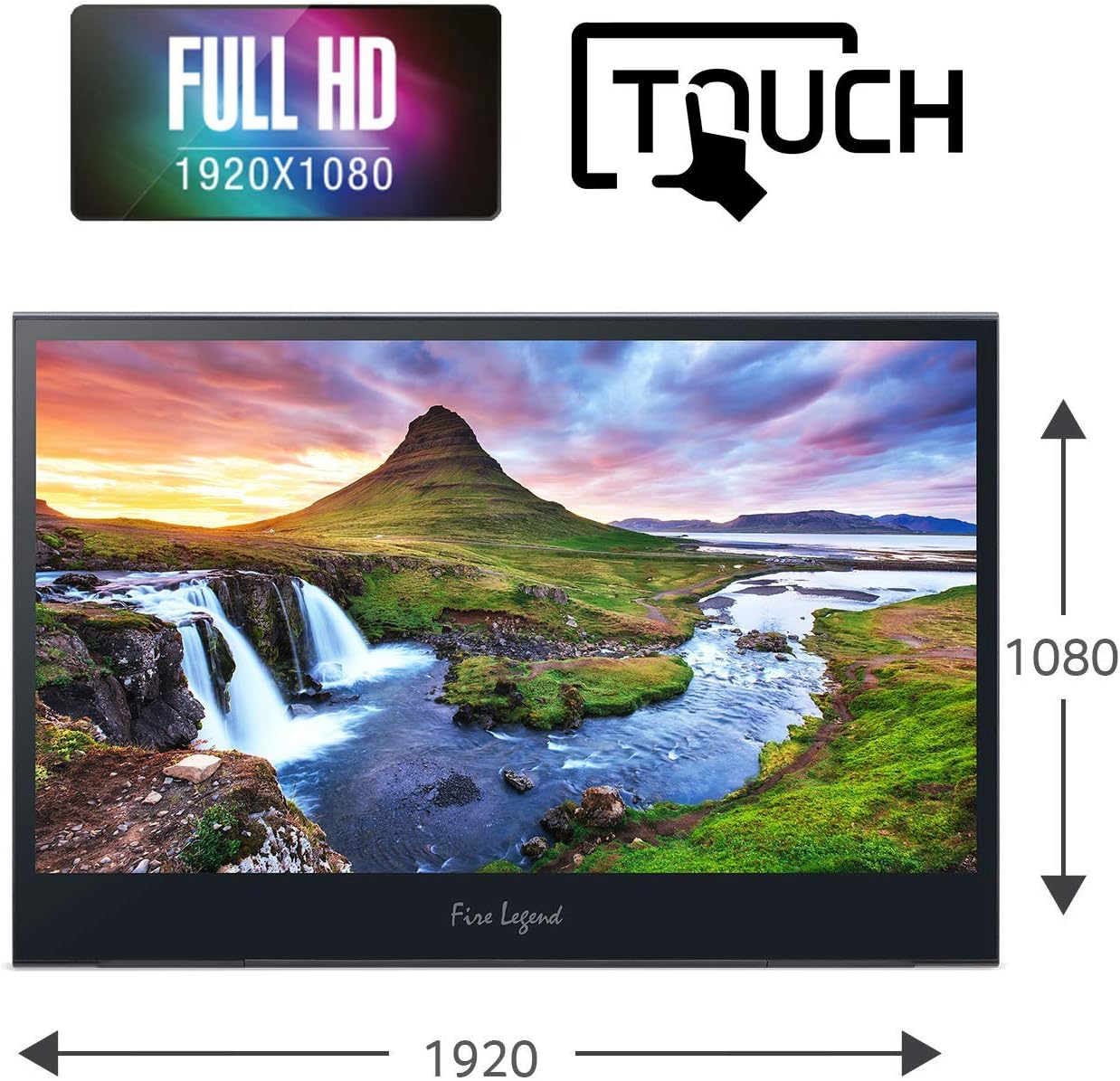 AOPEN by Acer Portable Monitor 16PG7QT Pbmiuuzx 15.6-inch Full HD (1920 x 1080) IPS Touch Monitor, 144Hz Refresh Rate and Adaptive-Sync Technology (2 x USB Type-C, 1 x Mini HDMI Port & 1 x Micro USB)