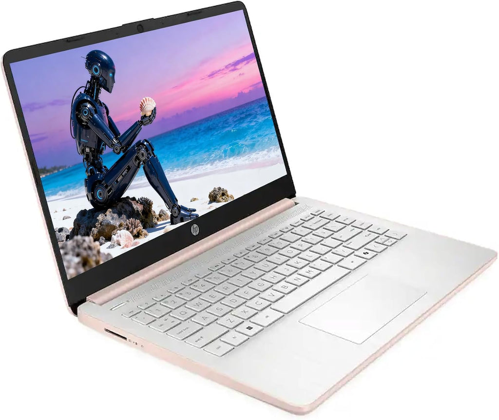 HP 14 inch HD Laptop, Intel Dual Core CPU, 8GB RAM, 64GB eMMC, Lightweight & 12H Battery, Sleek Design with Multiple Ports, Webcam/Mic for Business/Students/Tourists, Microsoft 365 Included, LE Bundle