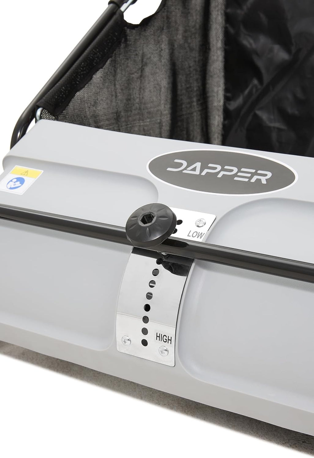 Dapper Supply 26-Inch Push Lawn Sweeper, Grass, Lawn and Leaf Cleanup Collector with Large 7 cu. ft. Hopper Bag, and Dual Spinning Brushes, Grey