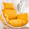 Egg Chair Cushion Only, Outdoor Hanging Swing Chair Cushion, Hanging Egg Chair Cushion Thick, Washable Cover Hanging Hammock Chair Cushion for Garden, Chair Pads Replacement Yellow