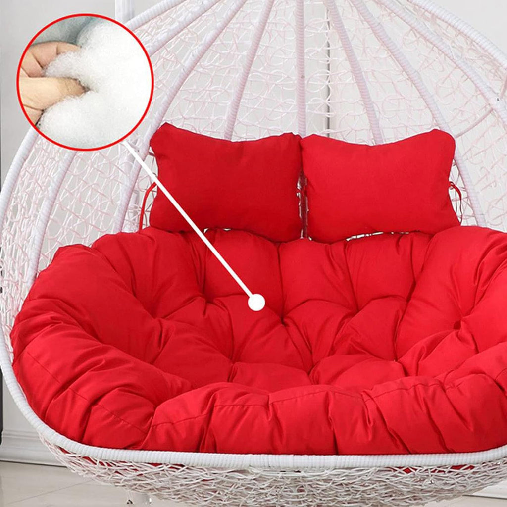 Double Swing Chair Cushion for Hammock Chair - Thick, Washable Hanging Egg Seat Cushion for Two Persons, Perfect for Garden