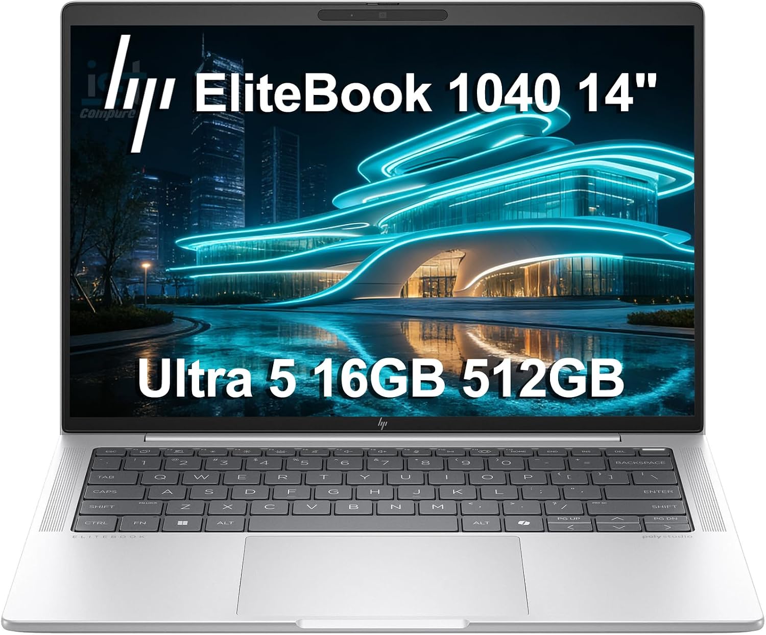 HP EliteBook 1040 G11 Business Laptop (14' FHD+, Intel 14-Core Ultra 5 125H (> i7-1360P), 16GB DDR5 RAM, 512GB SSD), 2x Thunderbolt 4, Backlit KB, Fingerprint Reader, 5MP IR Webcam, Win 11 Pro, AI PC