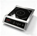 Commercial 3500W Induction Cooktop, Portable 240V Countertop Burner with 10 Power Levels, 12 Timer Settings, 140-465°F Temperature Control, LCD Display, Stainless Steel Housing
