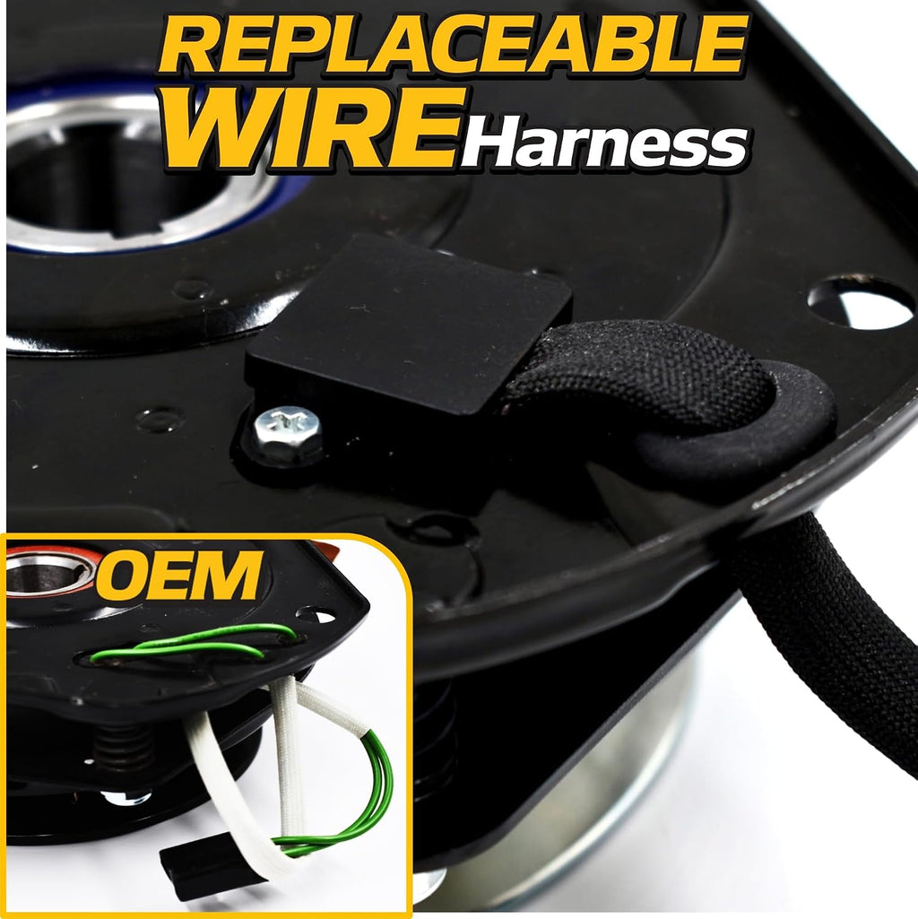 HD Switch TCA15800 BIGBearing HiTorque 300 ftlb (OEM 250) Billet Pulley Blade PTO Clutch for John Deere TCA15800 ZTrak 737 757 777 797 LVA21437 20A PTO Switch w/Replaceable Wire Harness & C3 Bearings