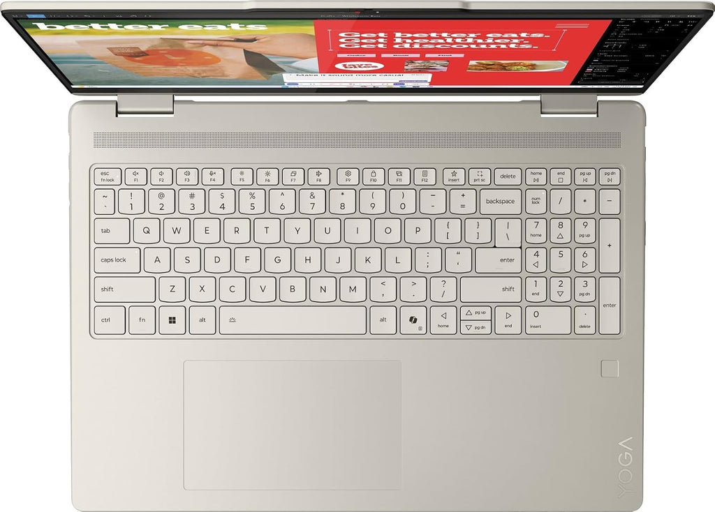 Lenovo Yoga 7 2-in-1 AI PC Copilot Laptop, 16' 2K LCD Touchscreen, AMD Ryzen AI 5 340, AMD Radeon 840M, 16GB LPDDR5X, 512GB SSD, WiFi 7, Backlit KB, Fingerprint, 1080P Webcam, W/128 PSD, Win 11 Home