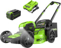 Greenworks 40V 20' Brushless Cordless Lawn Mower with 4.0Ah Battery & Charger(75+ Tool Compatibility)