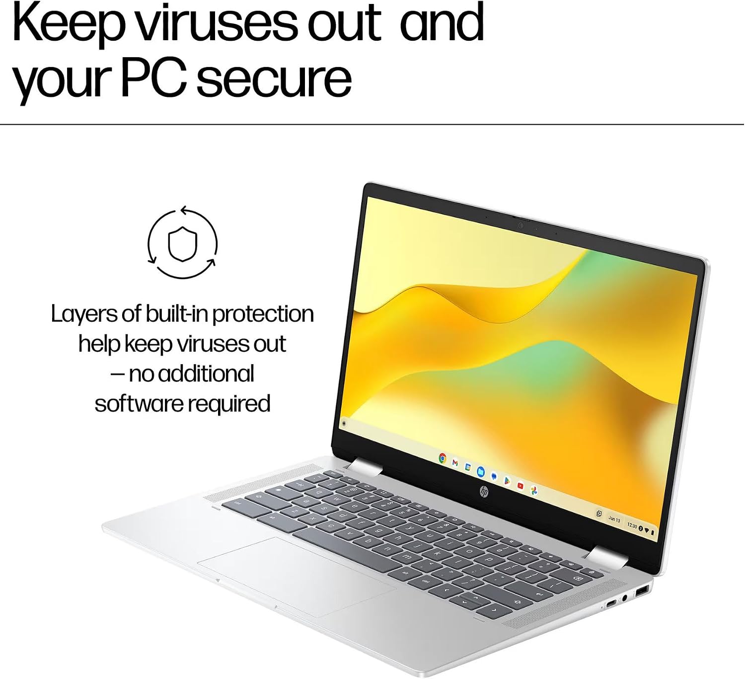 HP Convertible 2-in-1 Chromebook in Silver 14' Touch HD Intel 4-Core up to 3.40GHz 4GB Ram 128GB Storage 4K Graphics Super-Fast WiFi Chrome OS (14b - Renewed)