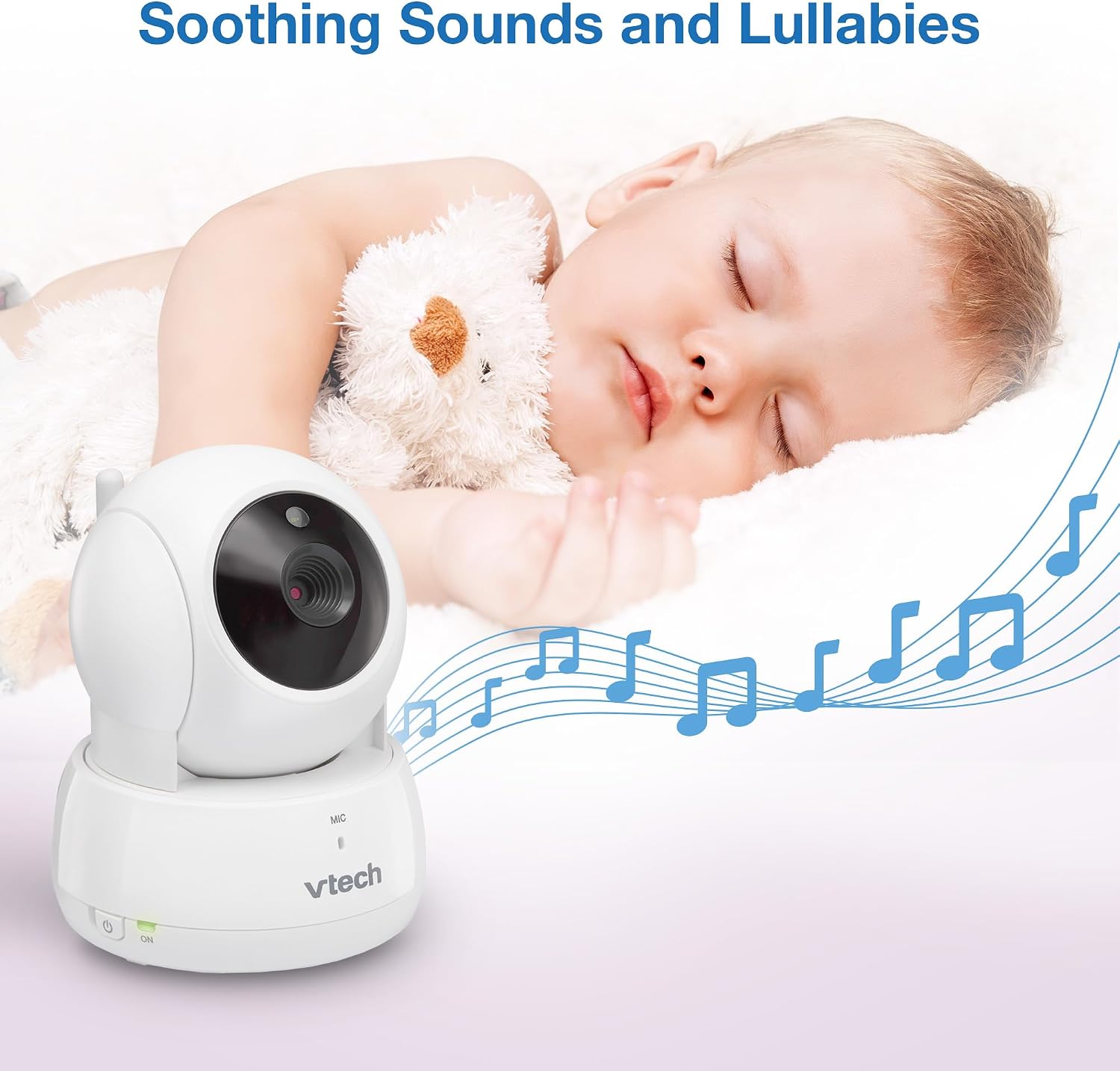 VTech VM924-3 5' Pan Tilt Zoom Video Baby Monitor with 3 Cameras – No WiFi, 17Hr Battery, 1000ft Range, Night Vision & Lullabies – Ideal for New Parents
