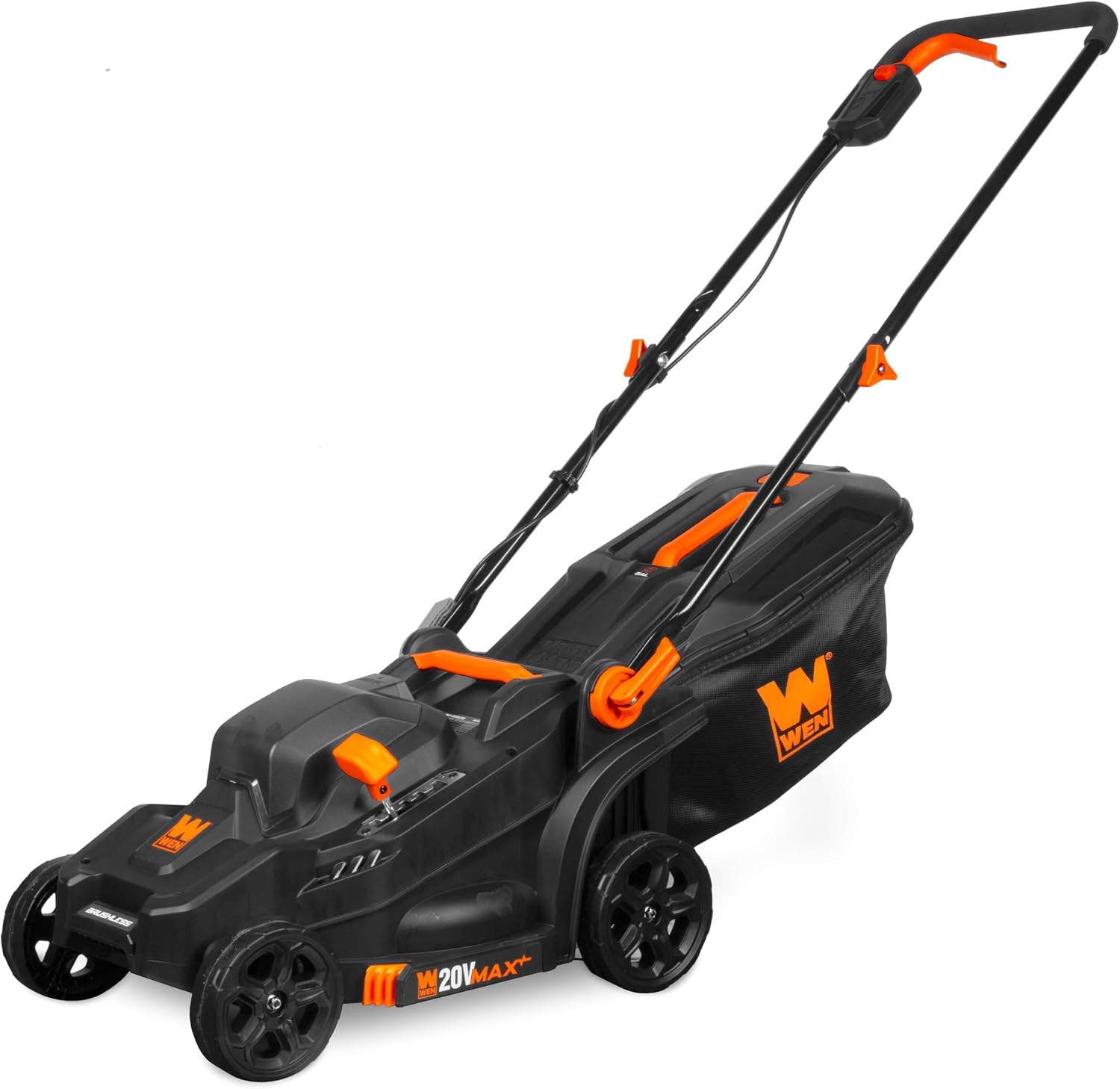 WEN 20V Max 15-Inch Cordless Brushless Lawn Mower with 5Ah Battery and Charger (20835)