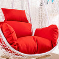 Egg Chair Cushion Only, Outdoor Hanging Swing Chair Cushion, Hanging Egg Chair Cushion Thick, Washable Cover Hanging Hammock Chair Cushion for Garden, Chair Pads Replacement Red
