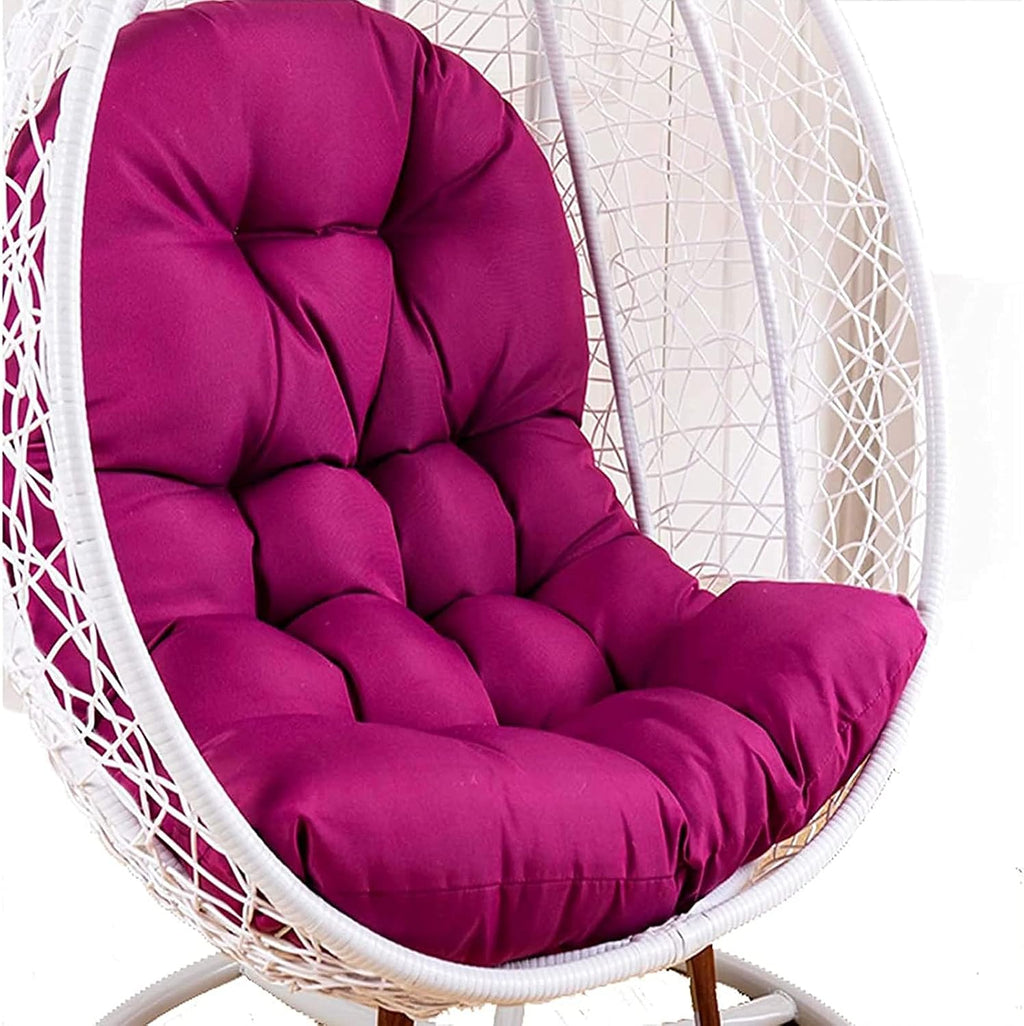 WEIGE Hanging Nest Swing Chair Cushion Replacement, Outdoor Patio Garden Egg Rocking Chair Basket Seat Cushion Only, Meditation Cushion Floor, Does Not Include Chair and Stand(Color:Purple)