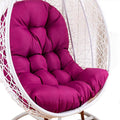 WEIGE Hanging Nest Swing Chair Cushion Replacement, Outdoor Patio Garden Egg Rocking Chair Basket Seat Cushion Only, Meditation Cushion Floor, Does Not Include Chair and Stand(Color:Purple)