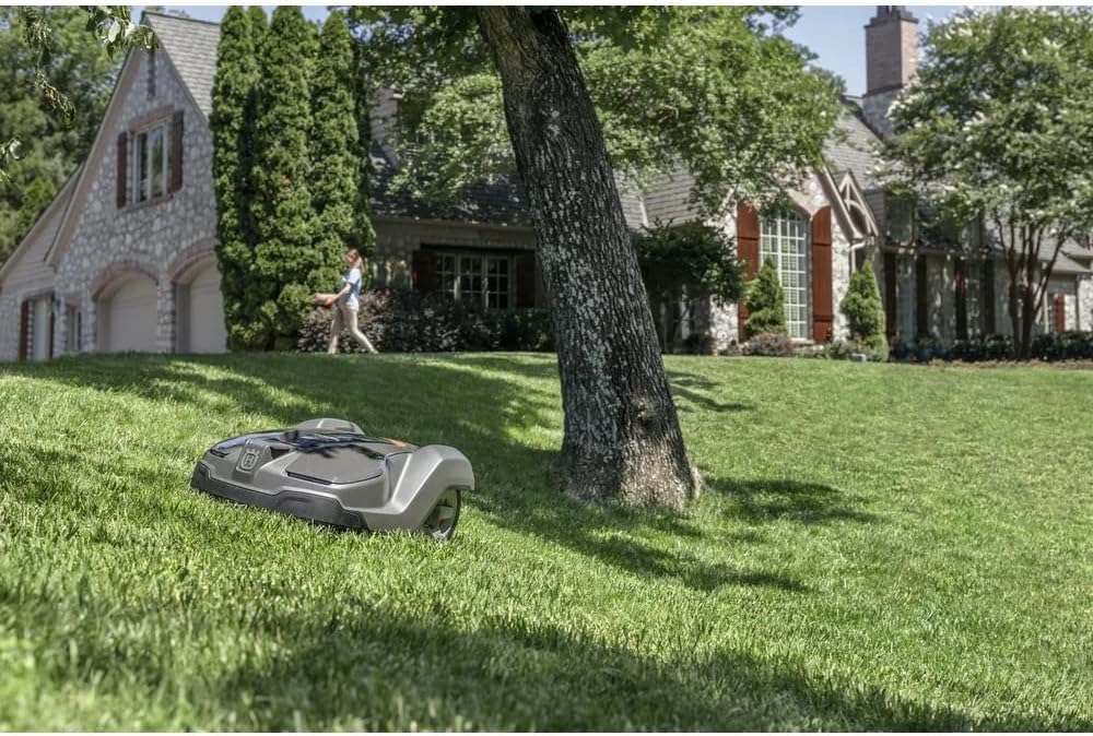 Husqvarna Automower 430X Robotic Lawn Mower with GPS Assisted Navigation, Automatic Lawn Mower with Self Installation and Ultra-Quiet Smart Mowing Tech for Medium to Large Yards (0.8 Acre), 967852845