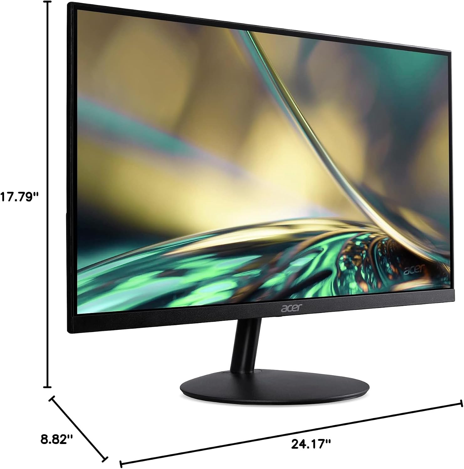 acer 27' UHD 3840 x 2160 Ultra-Thin IPS Home Office Monitor | Adaptive-Sync (FreeSync Compatible) | 2 Speakers, 1W Per Speaker | ZeroFrame Design | 1 x Display Port 1.2, 1 x HDMI 2.0 | SB272K bmiipx