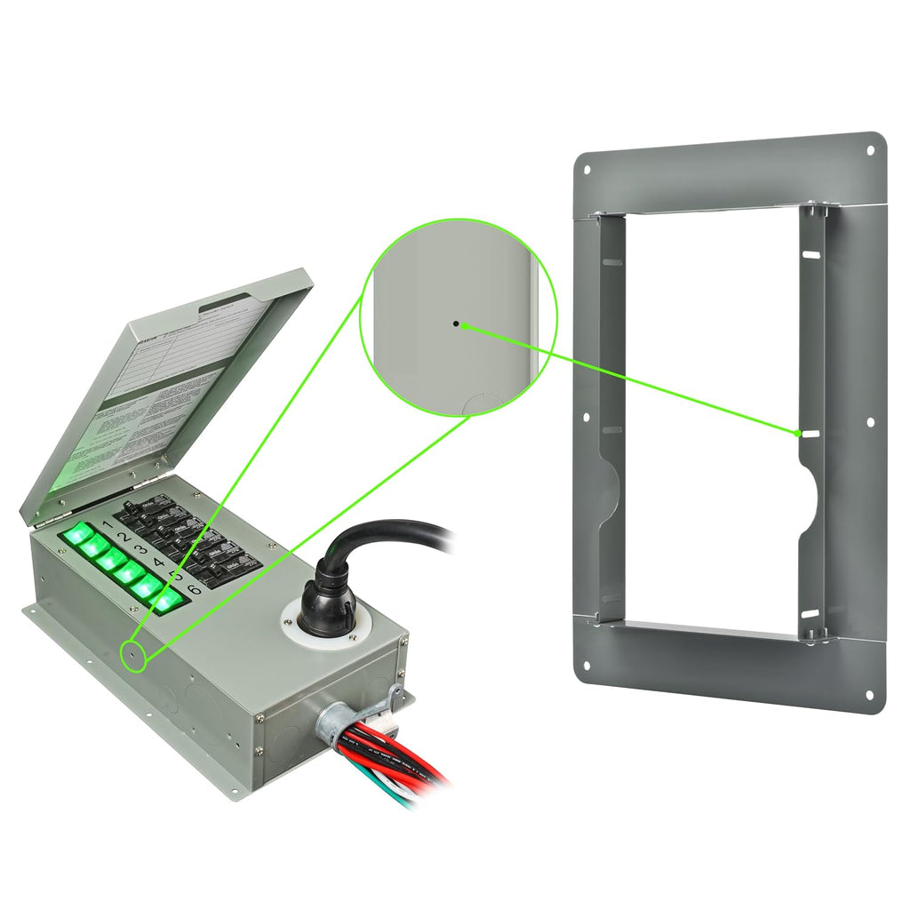 Nature's Generator Transfer Switch 6 Circuits 120V 30A Power Transfer Kit+Transfer Switch Flush Mount