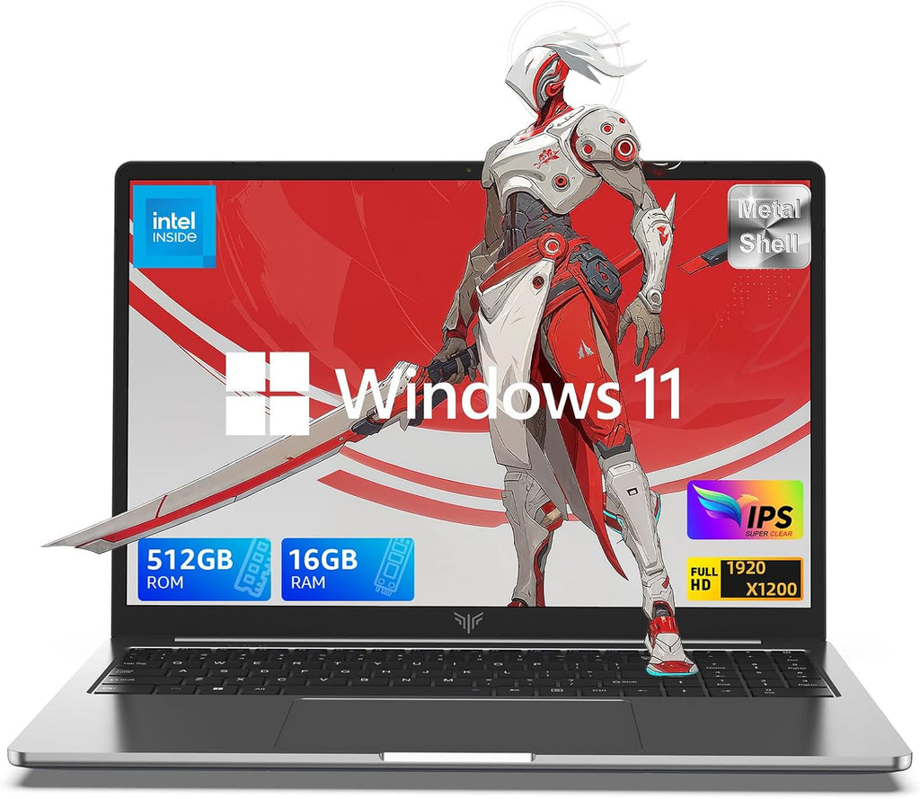 Laptop, 2026 New Laptop Computer with Ιntel 12th Quad-Core Processor(Up to 3.6GHz), 16GB RAM 512GB NVMe SSD, 15.6' FHD Display, Windοws 11/Student/Business Laptop, HDMI, USB3.2, Long Battery Life