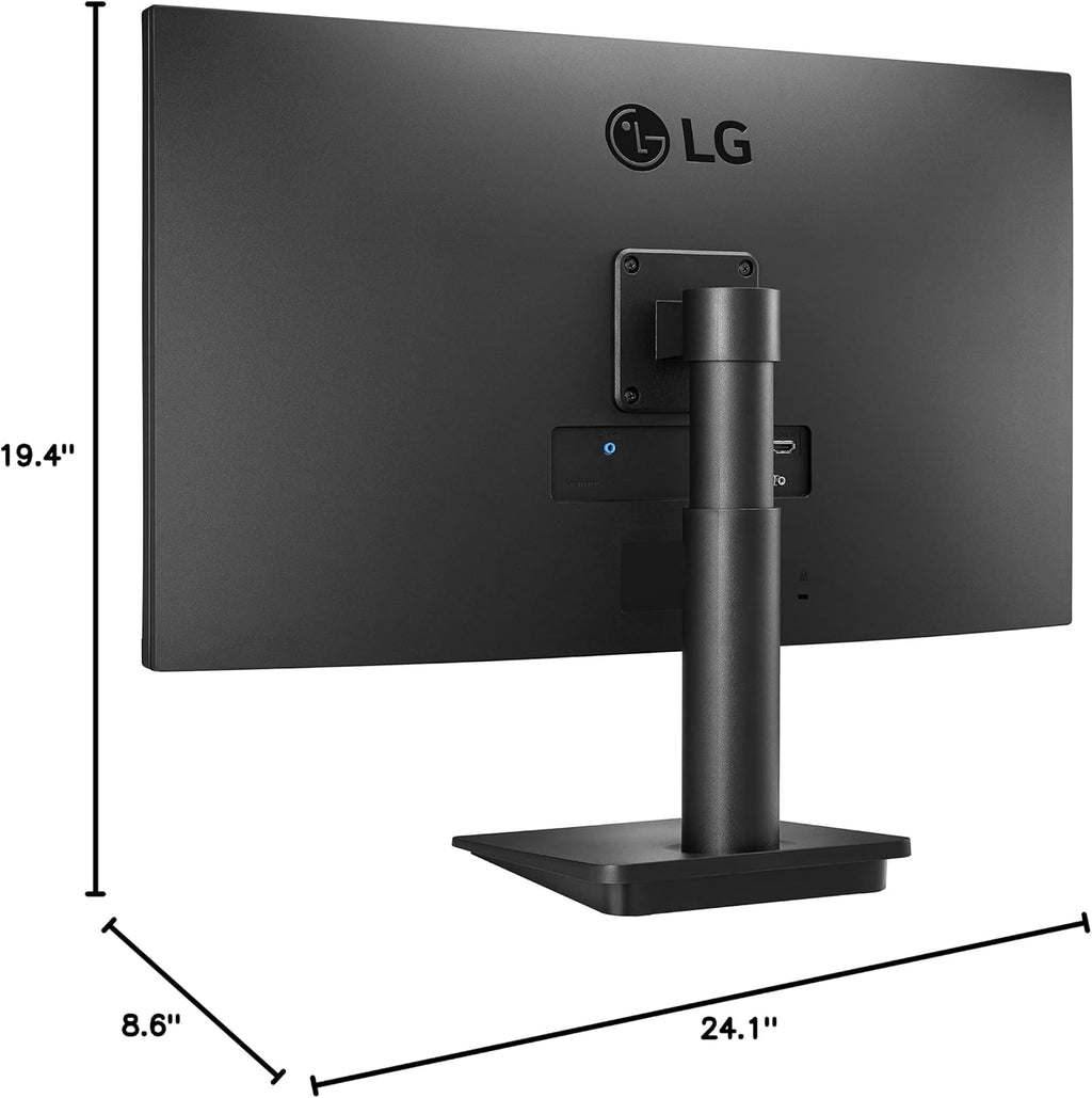 LG FHD (1920 x 1080) 27 Inch Computer Monitor, IPS, AMD FreeSync, 3-Side Borderless Design, Tilt/Height Adjustable Stand, 75Hz, 5ms, OnScreen Control, HDMI, DisplayPort, D-Sub, 27MP450-B, Black