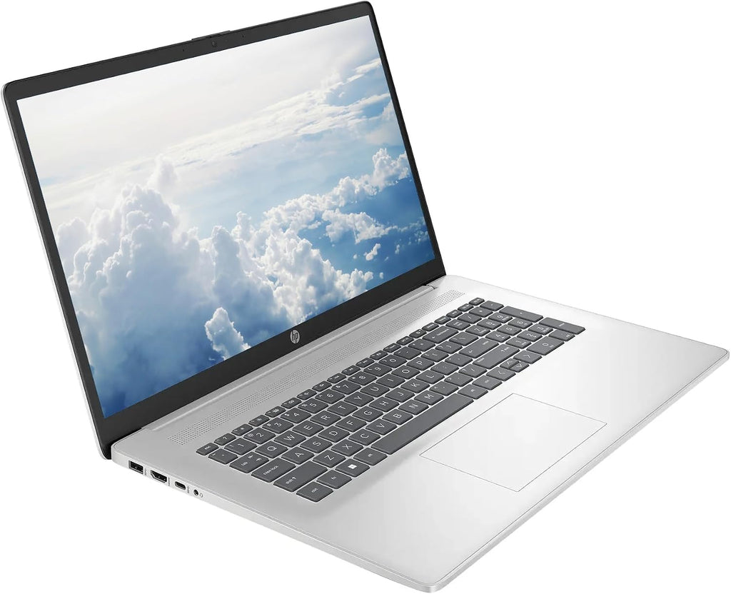 HP 17.3' FHD Business & Student Laptop Computer, 64GB RAM 2.5TB Storage (2TB SSD+512GB Docking Station Set), 6-Cores AMD Ryzen 5, Windows 11, PLUSERA Earphones, Silve