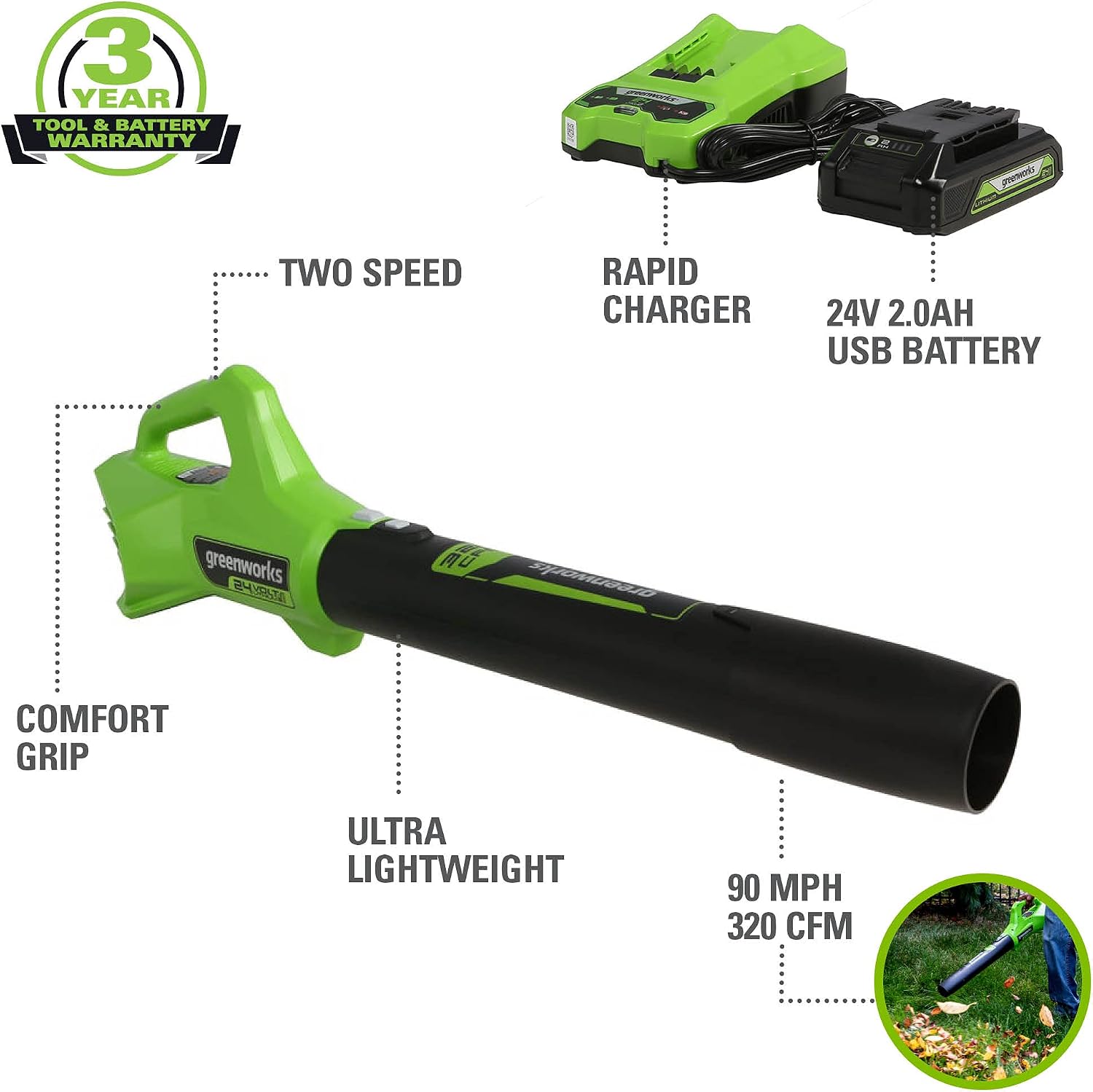 Greenworks 48V (24V x 2) Electric Lawn Mower Combo Kit with 20' Steel Deck, 12' String Trimmer, 320 CFM Blower, Circular Saw & Drill – Ideal for Home Yard Work & DIY Projects