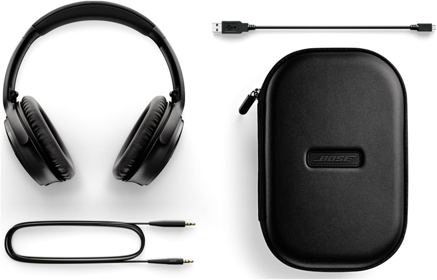 Bose QuietComfort 35 (Series I) Wireless Headphones, Noise Cancelling - Black (Renewed)