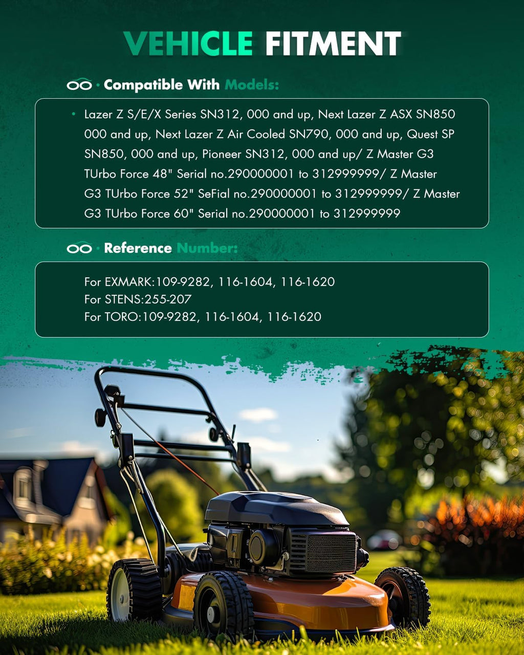 SCITOO Electric Lawnmower, PTO Clutch Fit for Dixie Chopper: 500012 / for Exmark: 109-9275 / for Oregon: 33-156 / for Rotary: 12835 / for Warner: 5218-107, 5218-140, 5218-210, 5218-253