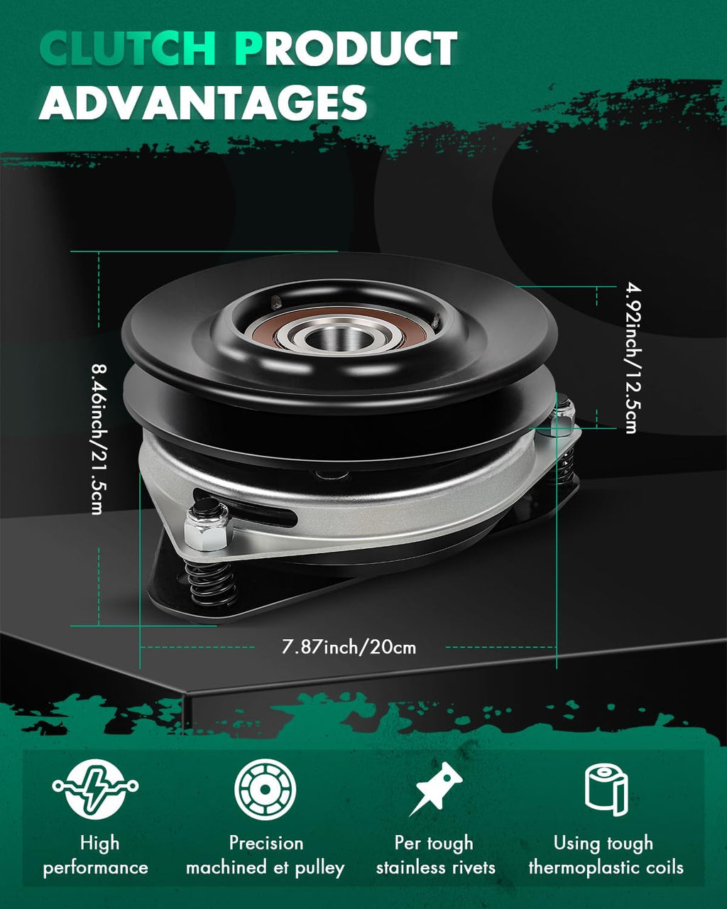 SCITOO New Electric Lawnmower, PTO Clutch Fit for Poulan/for Husqvarna 587241601 for Ogura 53594500 GT1A-EH07 587241601