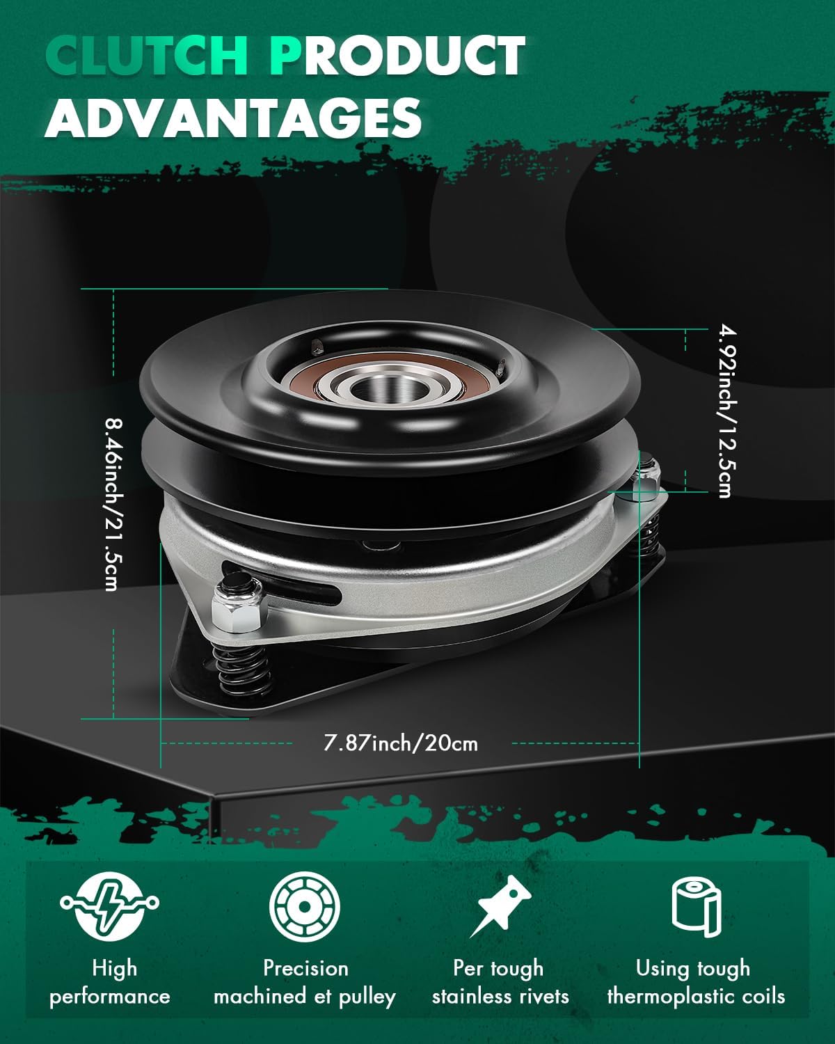 SCITOO New Electric Lawnmower, PTO Clutch Fit for Poulan/for Husqvarna 587241601 for Ogura 53594500 GT1A-EH07 587241601
