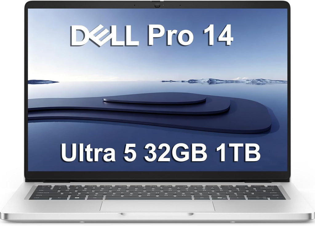 Dell Pro 14 (Next Gen Latitude 5450) Business Laptop (14' FHD+ Anti-Glare, Intel 12-Core Ultra5 235U, 32GB DDR5, 1TB SSD), 1080p Webcam, Backlit, Thunderbolt 4, Wi-Fi 6E, Win 11 Pro, Silver, PC14250