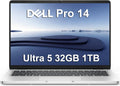 Dell Pro 14 (Next Gen Latitude 5450) Business Laptop (14' FHD+ Anti-Glare, Intel 12-Core Ultra5 235U, 32GB DDR5, 1TB SSD), 1080p Webcam, Backlit, Thunderbolt 4, Wi-Fi 6E, Win 11 Pro, Silver, PC14250
