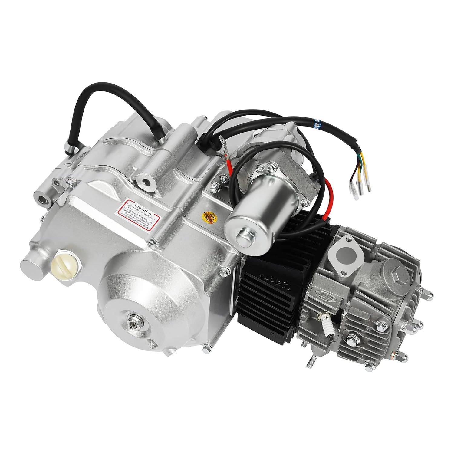 125CC 4 Stroke Engine Motor for ATVs, Single Cylinder Air Cooling Engine Motor Kit, Electric Start Lawn Mower Accessories Engine (Forward-Neutral-Reverse Transmission)