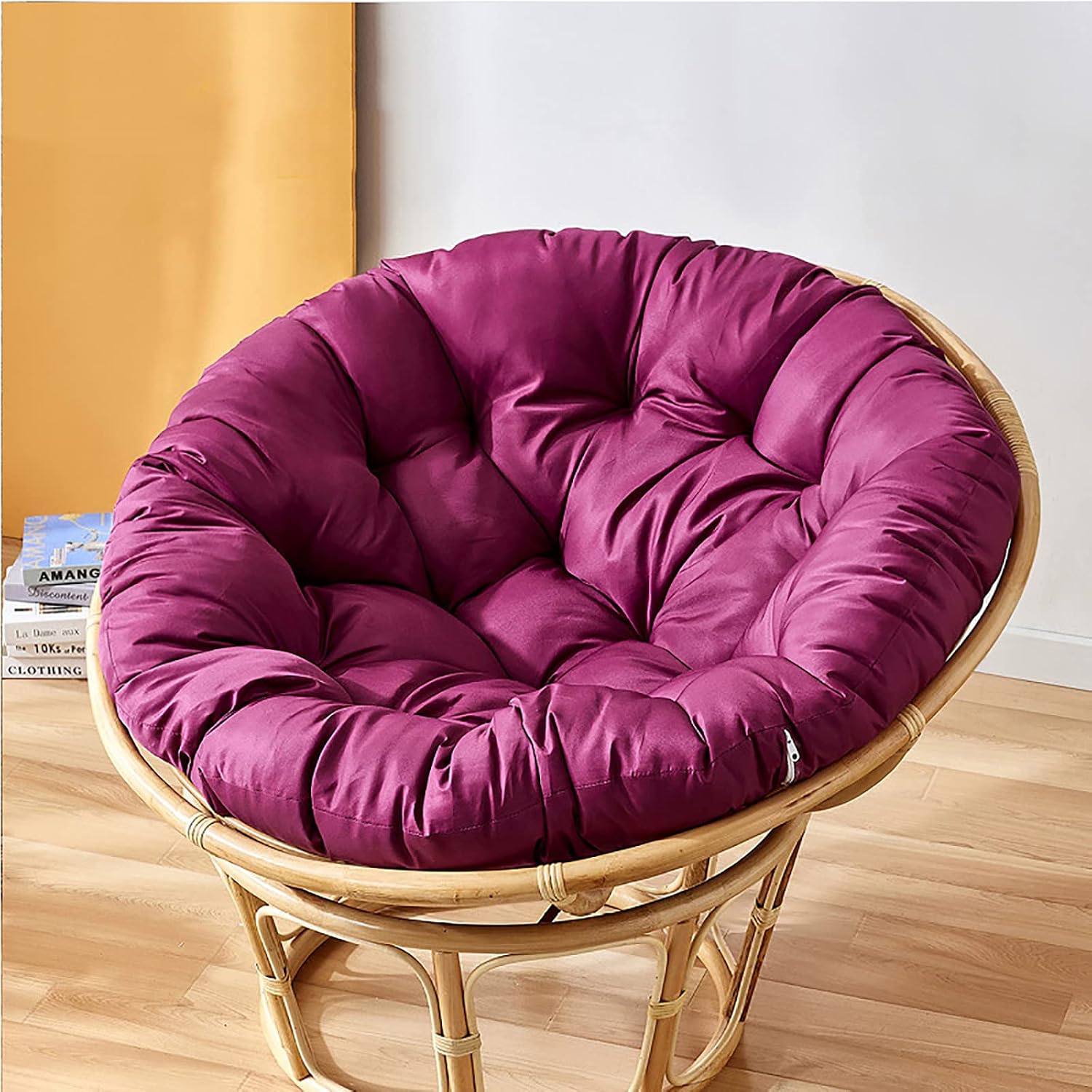 FXBZA Thickened OverstuffedChair Cushion - Cozy Round Seat for Hanging Egg Chair Indoor/Outdoor Use Extra Plush Comfort Stylish Home Decor